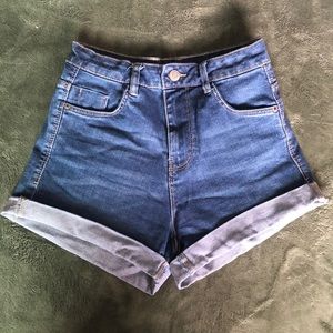 Zara trafaluc denim shorts